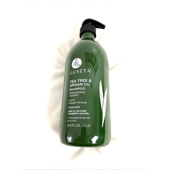 LUSETA Tea Tree & Argan Oil Shampoo Clarify Repair Formula Damage Oily Hair 33.8 - Picture 3 of 10